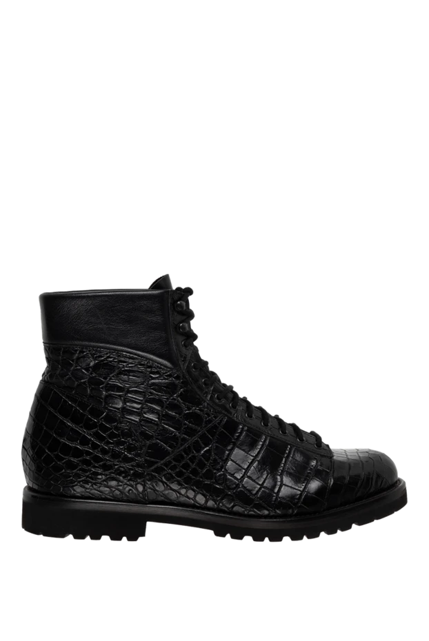 Pellettieri di Parma мужские мужские ботинки из кожи крокодила черные купить с ценами и фото 149244 - фото 1