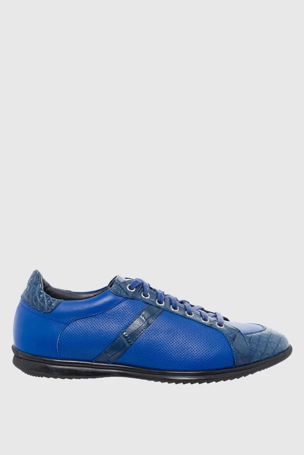 Pellettieri di Parma blue leather snickers for men 149254 - photo 1