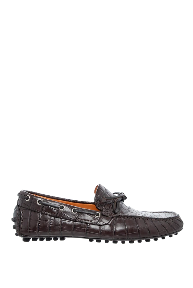 Pellettieri di Parma man men's moccasins made of crocodile leather, brown buy with prices and photos 149260 - photo 1