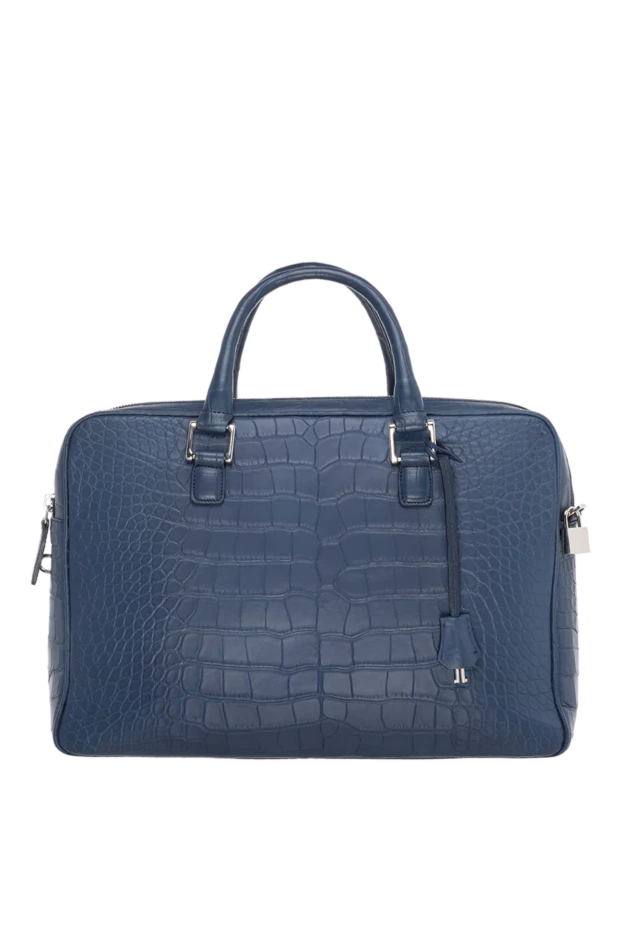 Cesare di Napoli blue leather briefcase for men 149268 - photo 1