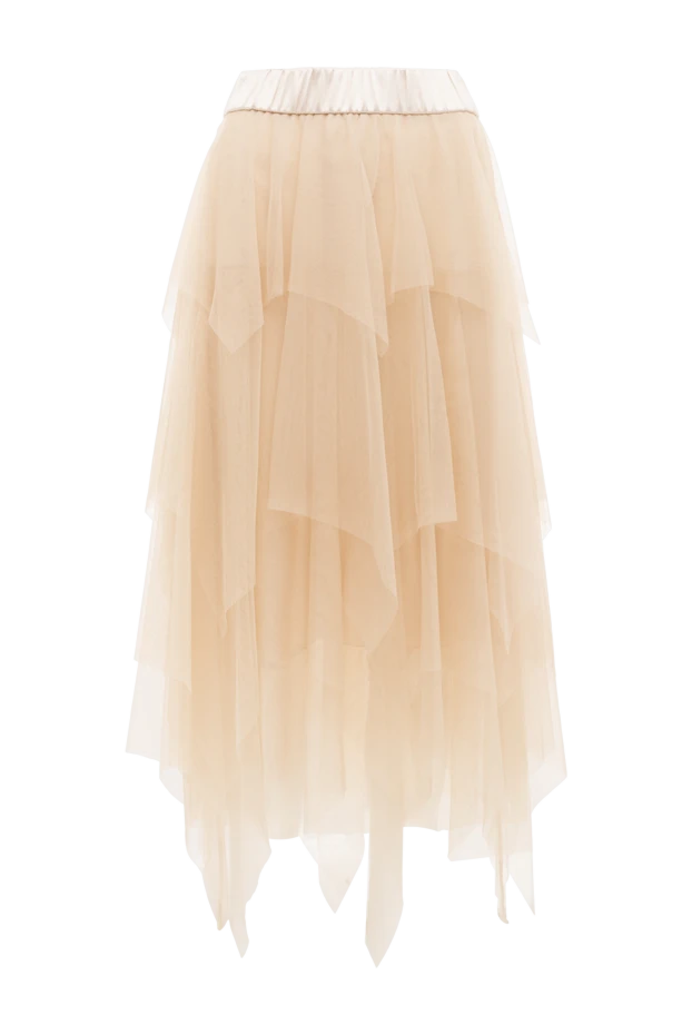 Peserico women's beige fiber midi skirt 149287 - photo 1