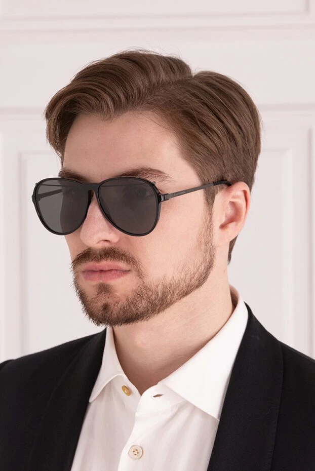 Alexander McQueen мужские очки солнцезащитные из металла и пластика черные мужские купить с ценами и фото 149306 - фото 2