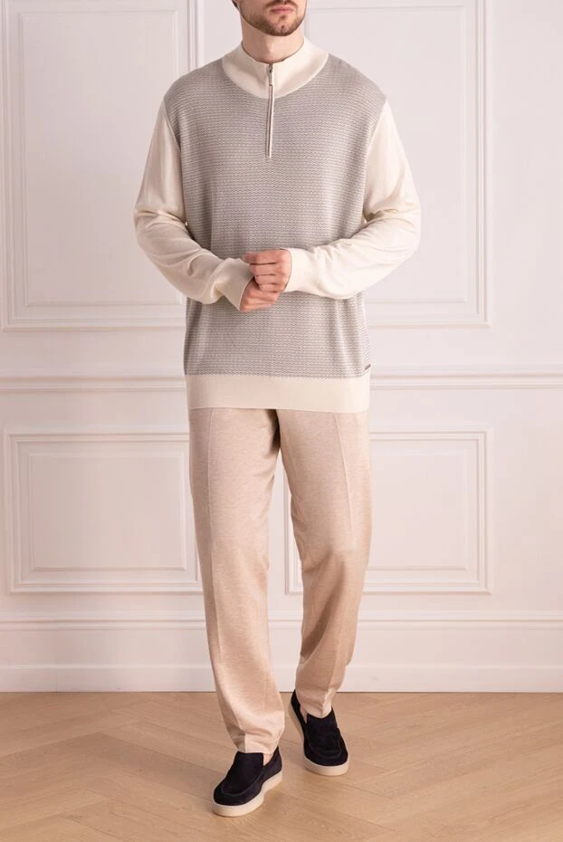 Stefano Ricci cashmere and silk tee for men in white 149356 - photo 2