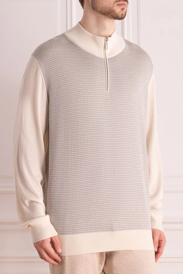 Stefano Ricci cashmere and silk tee for men in white 149356 - photo 3