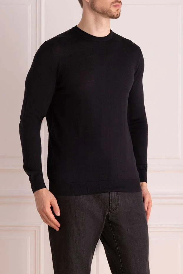 Dalmine man black silk jumper for men 149373 - photo 3