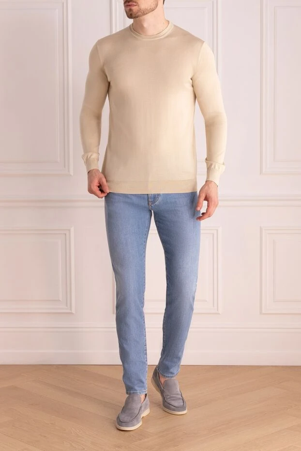 Dalmine man beige silk jumper for men buy with prices and photos 149374 - photo 2