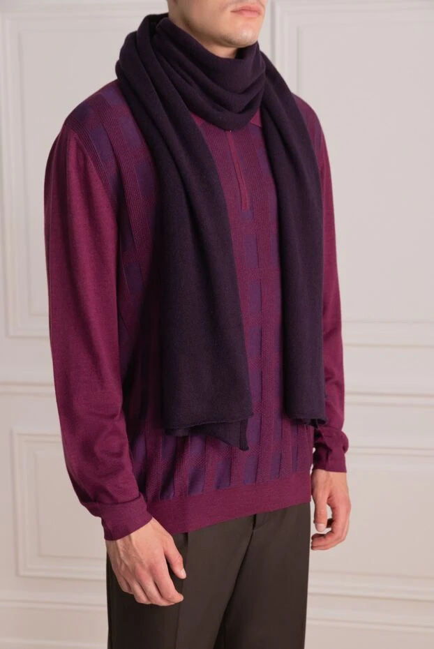 Drumohr мужские шарф из кашемира фиолетовый мужской купить с ценами и фото 149405 - фото 2