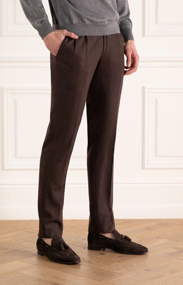 Drumohr man brown wool trousers for men buy with prices and photos 149426 - photo 2