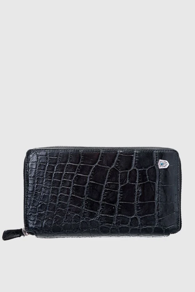 Tardini man men's black alligator leather clutch 149516 - photo 1