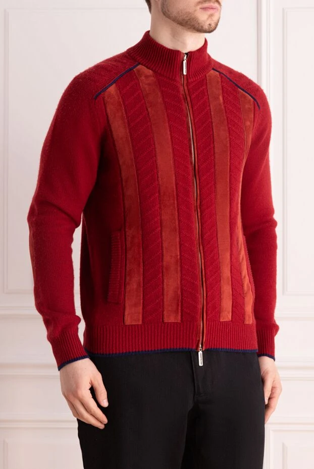Stefano Ricci red cashmere cardigan for men 149570 - photo 3