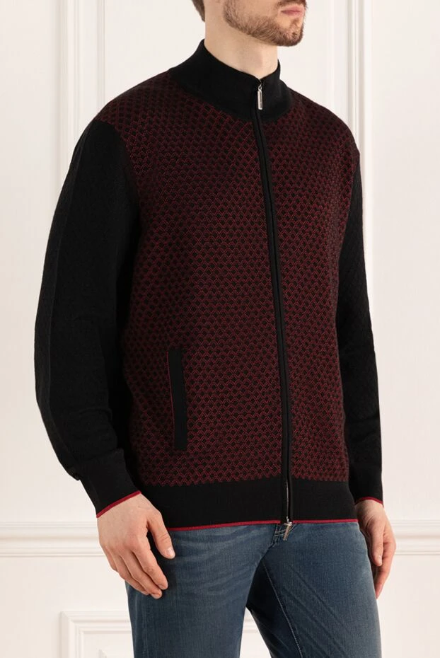 Stefano Ricci cardigan for men made of cashmere and silk burgundy 149592 - photo 3