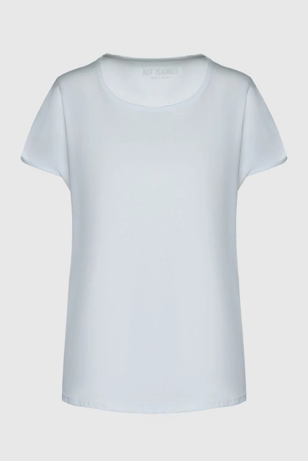 Ko Samui women's silk white t-shirt with a multicolored print 149607 - photo 1