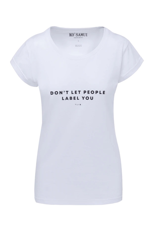 Ko Samui женские футболка из хлопка белая женская купить с ценами и фото 149635 - фото 1