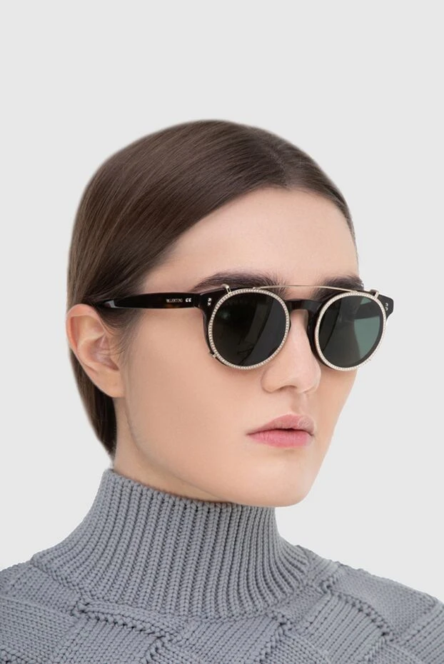 Valentino жіночі окуляри з пластику та металу чорні жіночі купити фото з цінами 149665 - фото 2