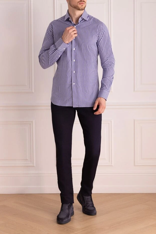 Alessandro Gherardi man blue cotton shirt for men buy with prices and photos 149723 - photo 2