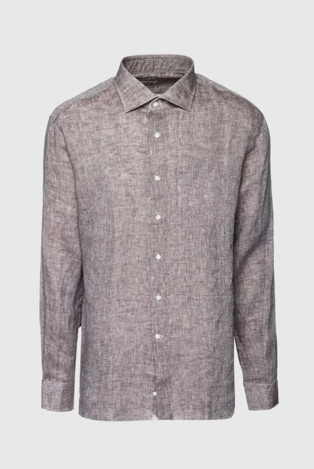 Alessandro Gherardi man men's brown cotton shirt buy with prices and photos 149727 - photo 1