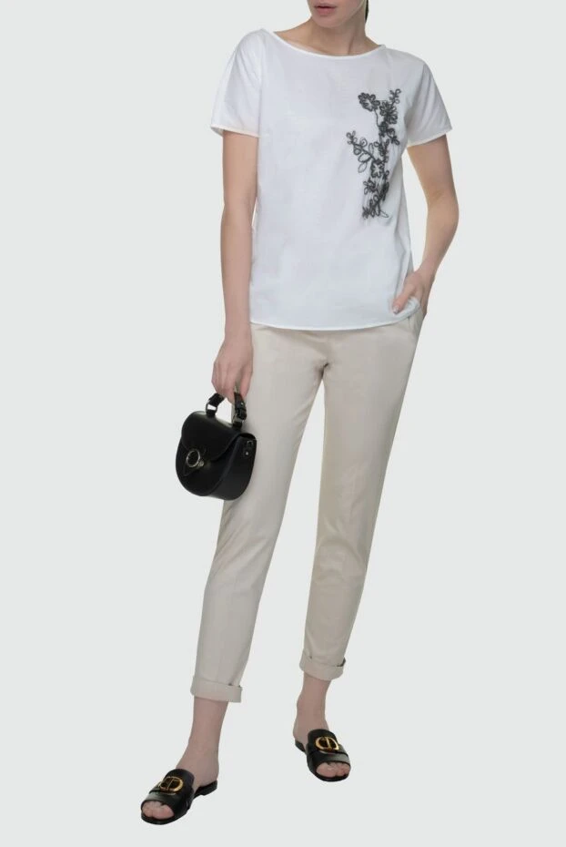 D.Exterior woman beige cotton trousers for women buy with prices and photos 149785 - photo 2