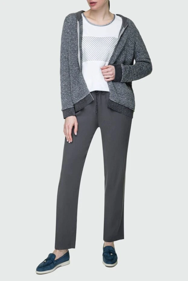 D.Exterior woman gray viscose and polyamide trousers for women buy with prices and photos 149793 - photo 2