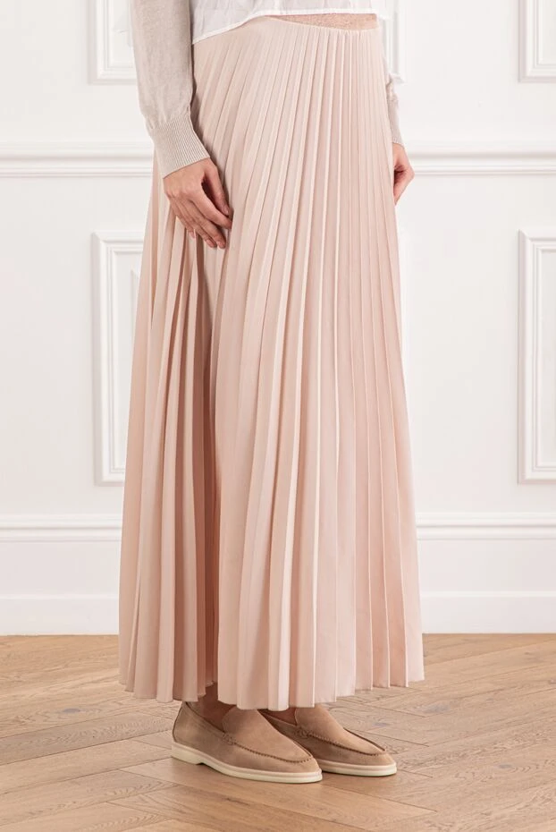 D.Exterior beige pleated midi skirt 149796 - photo 3