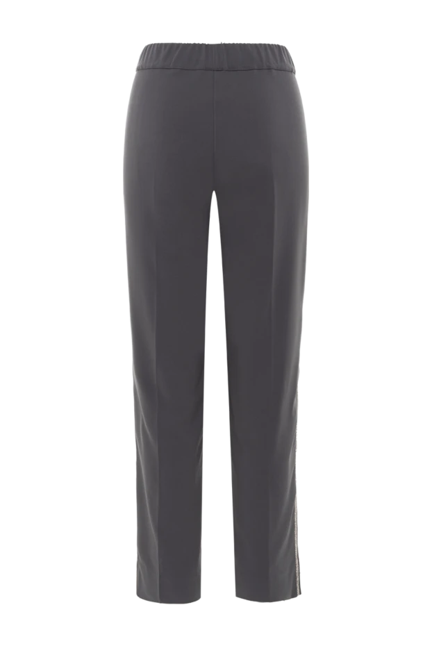 Women's grey elastic waist trousers