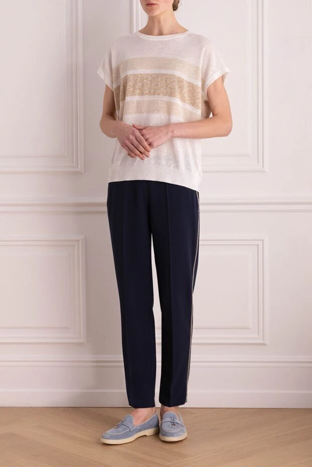 D.Exterior woman blue polyester trousers for women buy with prices and photos 149801 - photo 2