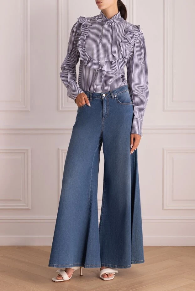 D.Exterior женские джинсы из хлопка синие женские купить с ценами и фото 149806 - фото 2