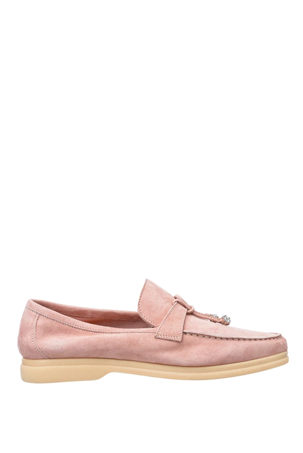 Andrea Ventura woman pink suede loafers for women 149811 - photo 1