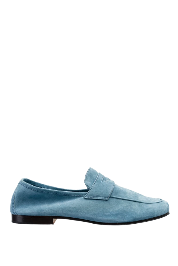 Andrea Ventura man blue suede loafers for men 149843 - photo 1