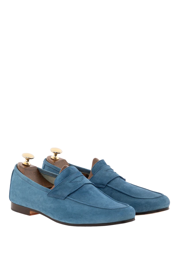 Andrea Ventura smoky blue suede penny loafers for men 149843 - photo 3