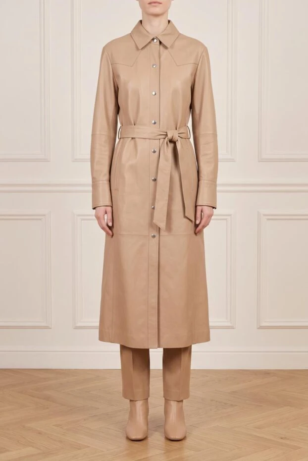 Fleur de Paris beige women's trench coat made of genuine leather 149900 - photo 1
