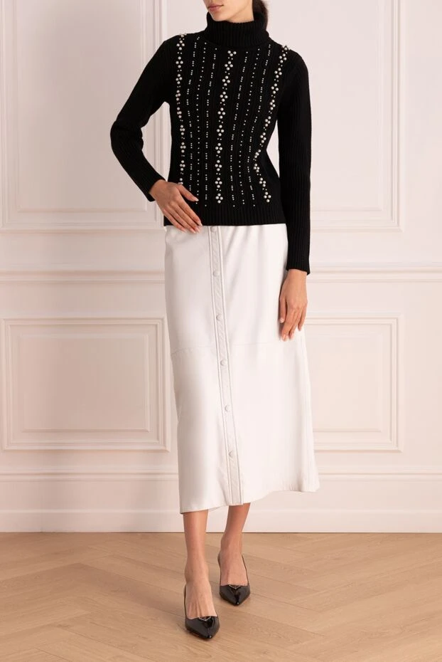 Fleur de Paris woman white leather skirt for women buy with prices and photos 149904 - photo 2