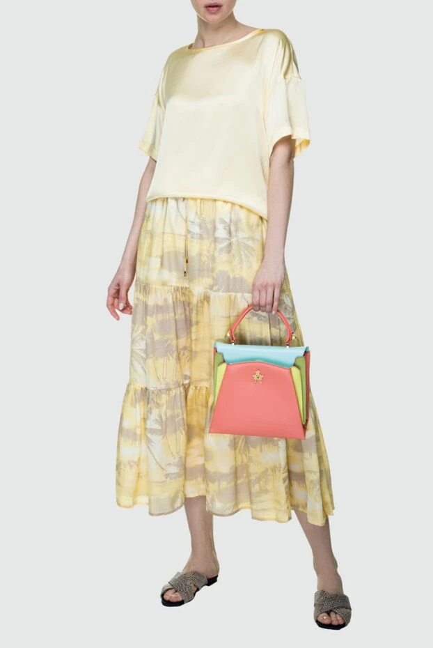 Max&Moi женские юбка из шелка желтая женская купить с ценами и фото 149960 - фото 2