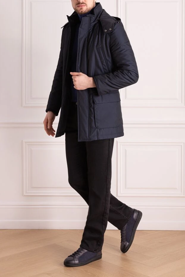 Corneliani мужские куртка из полиэстера синяя мужская купить с ценами и фото 149998 - фото 2