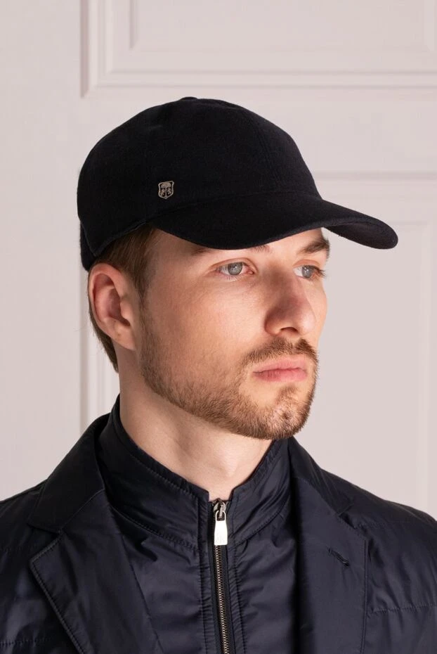 Corneliani man blue cashmere cap for men buy with prices and photos 150002 - photo 2