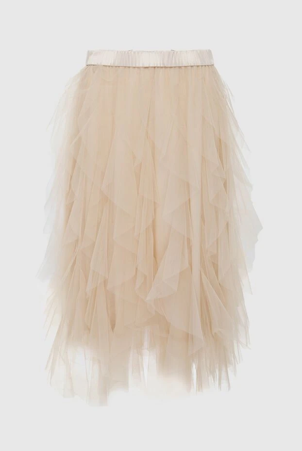 Women beige skirt with multilayered tulle