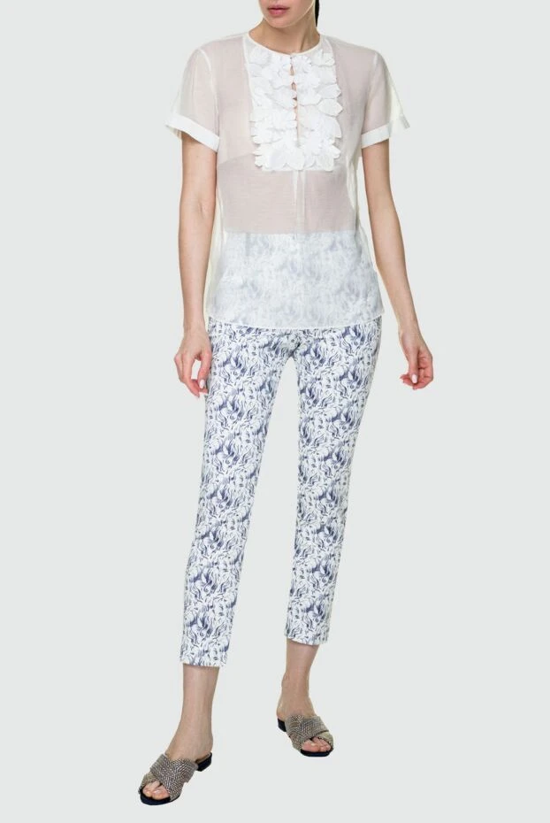 Peserico жіночі штани з бавовни білі жіночі купити фото з цінами 150061 - фото 2
