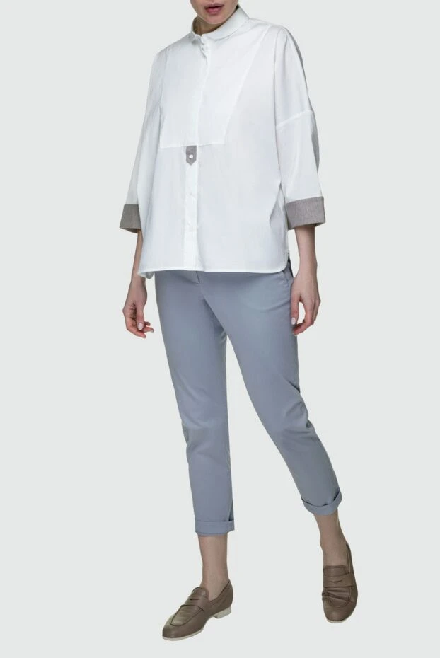 Peserico жіночі штани з бавовни сірі жіночі купити фото з цінами 150063 - фото 2