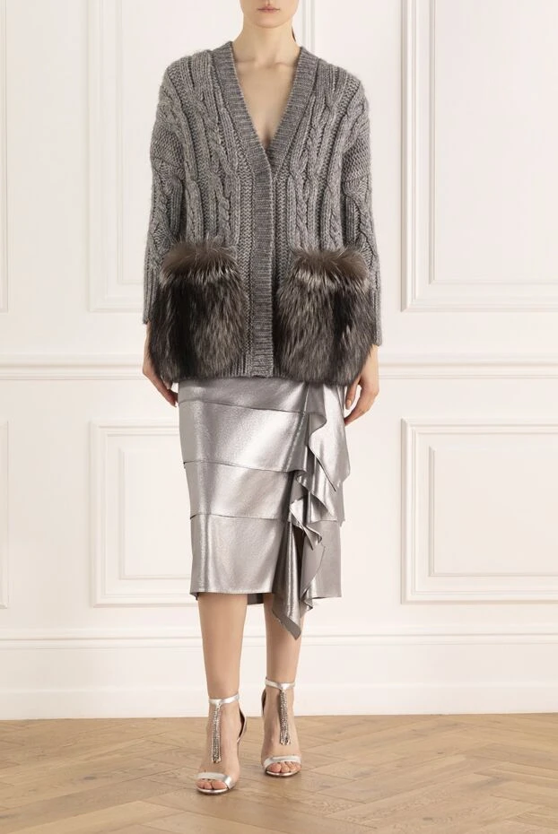 Ermanno Scervino woman gray cardigan for women buy with prices and photos 150106 - photo 2