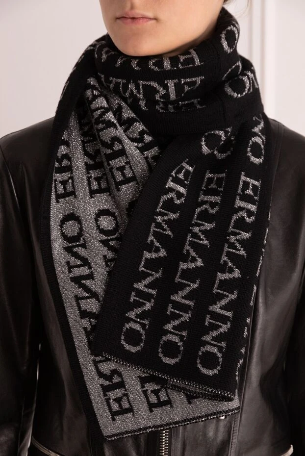 Ermanno Scervino woman black scarf for women 150109 - photo 2