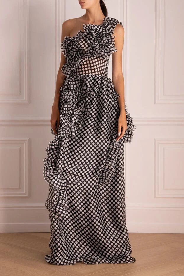 Ermanno Scervino женские платье из шелка черное женское купить с ценами и фото 150118 - фото 2