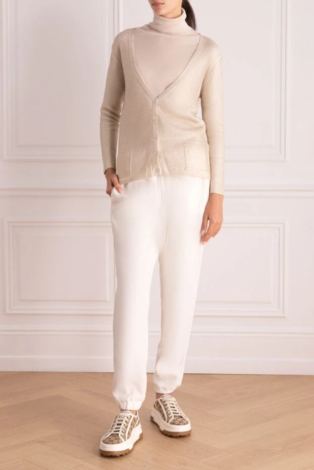 Ermanno Scervino woman white viscose and wool trousers for women 150119 - photo 2