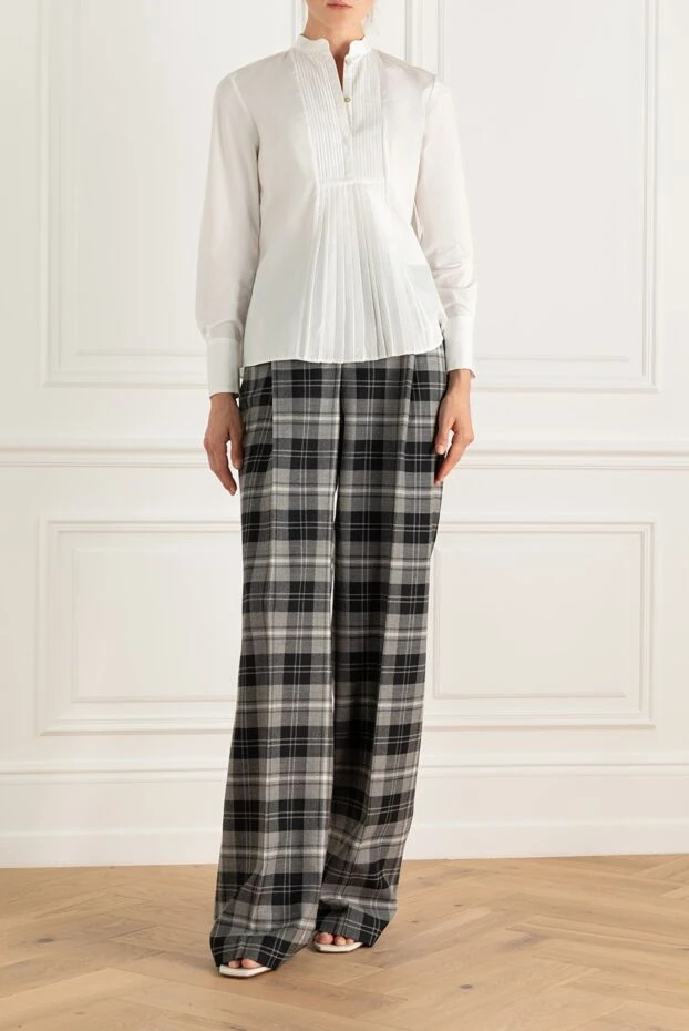 Ermanno Scervino woman gray wool trousers for women buy with prices and photos 150121 - photo 2