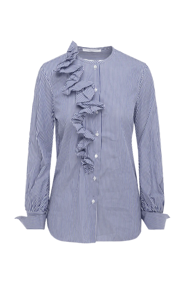Ermanno Scervino женские блуза из хлопка синяя женская купить с ценами и фото 150125 - фото 1