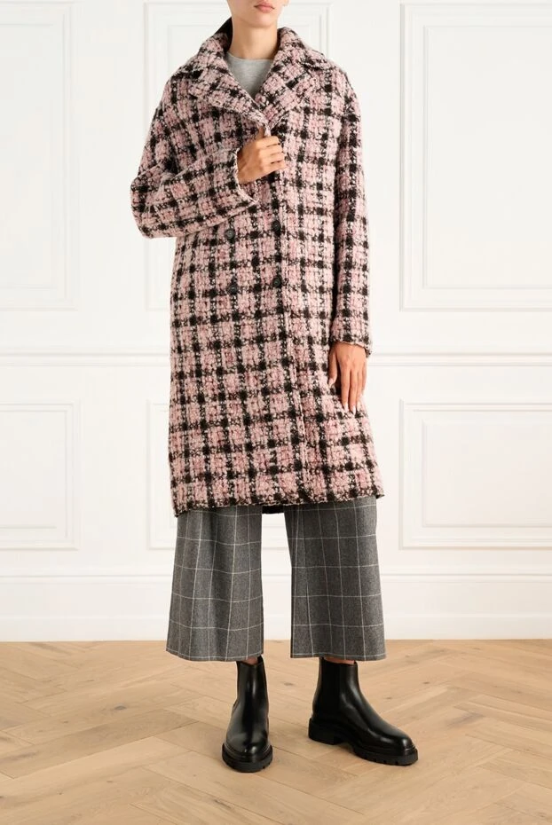 Ermanno Scervino женские пальто из шерсти и полиамида розовое женское купить с ценами и фото 150142 - фото 2