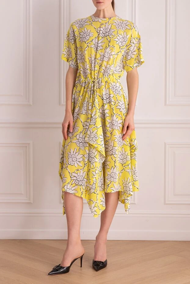 Valentino женские платье из шелка желтое женское купить с ценами и фото 150178 - фото 2