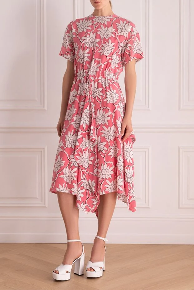 Valentino женские платье из шелка розовое женское купить с ценами и фото 150179 - фото 2