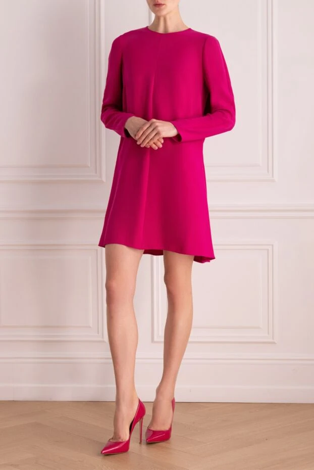 Valentino женские платье из шелка розовое женское купить с ценами и фото 150181 - фото 2