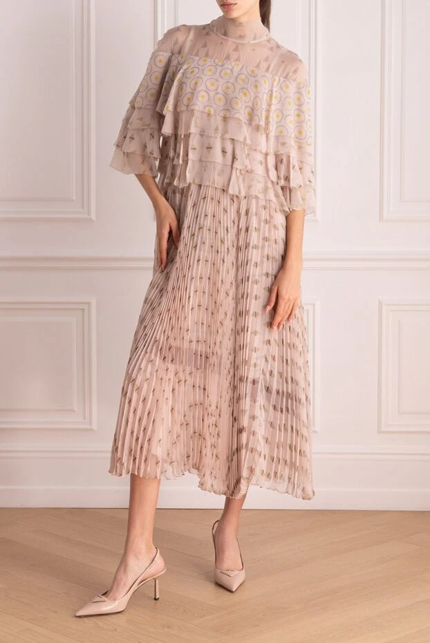 Valentino женские платье из шелка розовое женское купить с ценами и фото 150188 - фото 2