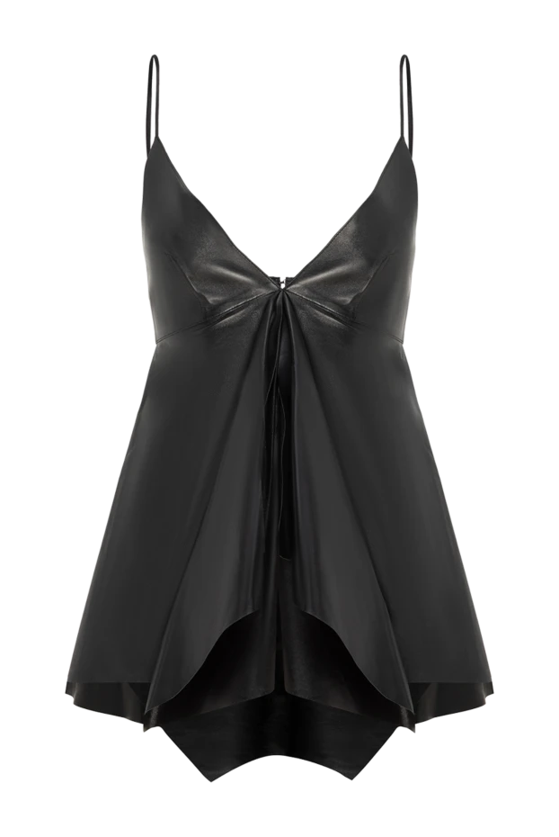 Valentino жіночі топ зі шкіри чорний жіночий купити фото з цінами 150194 - фото 1