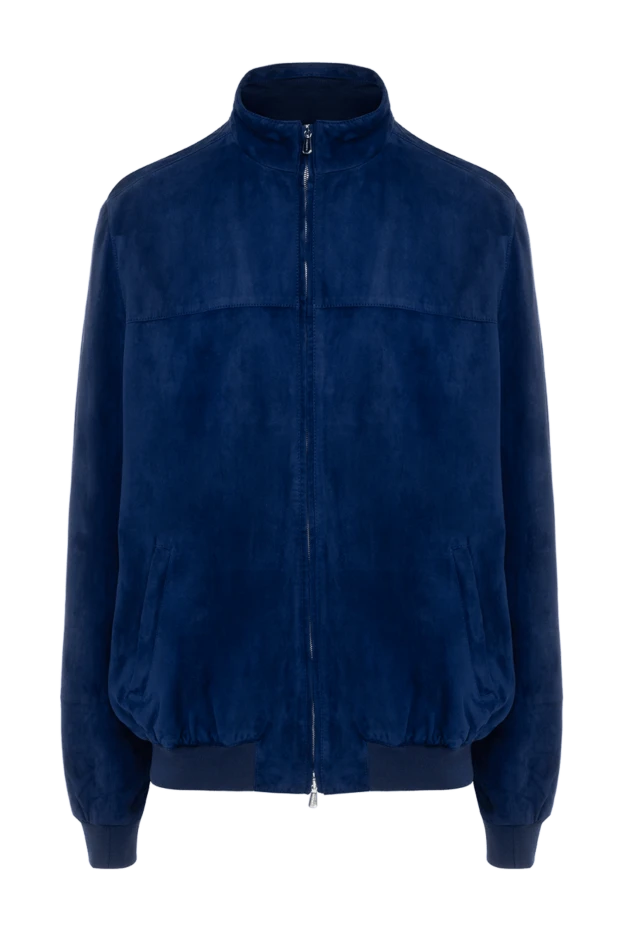 Enrico Mandelli man blue suede jacket for men 150200 - photo 1